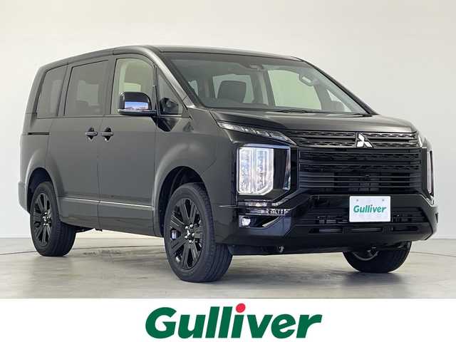 三菱 デリカＤ：５ ブラックエディション 岐阜県 2025(令7)年 0.1千km アメジストブラック ブラックエディション　/4WD　/アルパインD:5専用11型ナビゲーション（EX11NX）/アルパイン12.8型後席用モニター/オリジナルナビ取付パッケージ＋リアモニター取付パッケージ/電動ステップ/マルチアラウンドモニター/AC100V/両側パワースライドドア/シートヒーター（運転席・助手席）/ステアリングヒーター/パワーバックドア/パワーシート/マルチLEDヘッドライト/LEDフォグランプ/アクティブスタビリティコントロール/e-Assist/衝突軽減ブレーキシステム/車線逸脱警報（LDW）/後側方車両検知警報（BSW）/リア・クロス・トラフィック・アラート（RCTA）/レーダークルーズコントロール/オートマチックハイビーム/ヒルスタートアシスト