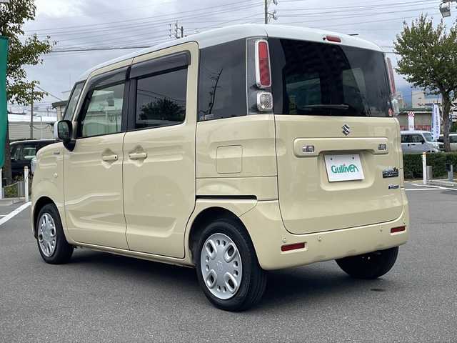 スズキ スペーシア HYBRID X 長野県 2022(令4)年 4万km シフォンアイボリーメタリック セーフティサポート/・デュアルセンサーブレーキサポート/・車線逸脱警報機能/・誤発進抑制機能/・後方誤発進抑制機能/・ふらつき警報機能/・先行車発進お知らせ機能/・後退時ブレーキサポート/・リアパーキングセンサー/ワンオーナー/社外7インチディスプレイオーディオ/（BT/FM/AM）/ETC/両側パワースライドドア/運転席シートヒーター/ドライブレコーダー/オートライト/スマートキー/Pスタート/アイドリングストップ/スリムサーキュレーター/電動格納ミラー/純正フロアマット/ドアバイザー