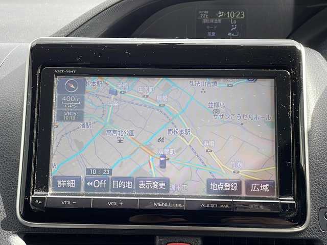 トヨタ ヴォクシー ZS 長野県 2014(平26)年 5万km ブラック TRDエアロ/純正9インチSDナビ（NSZT-Y64T）/FM・AM・DVD・CD・フルセグテレビ/Bluetooth Audio/ドライブレコーダー（YCD-18FHR）/両側パワースライドドア/レーダー探知機（YA-W17GA）/純正16インチアルミホイール/革巻きステアリング/アイドリングストップ/ステアリングスイッチ/LEDヘッドライト/オートライト/フォグランプ/純正フロアマット/ウィンカーミラー/ドアバイザー/プッシュスタート/スマートキー/ETC