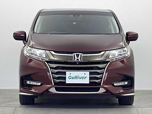 ホンダ オデッセイ ハイブリッド アブソルート・EXホンダセンジング 大阪府 2018(平30)年 5.1万km プレミアムディープロッソパール 純正ホンダインターナビ/・フルセグTV/・Bluetooth/・CD/DVD/・HDMI/純正後席モニター/リアエンターテイメントシステム/ホンダセンシング/ブラインドスポットモニター/全方位カメラ/レーダークルーズコントロール/衝突軽減システム/車線逸脱防止機能/ブレーキホールド/両側パワースライドドア/ハーフレザーシート/前席シートヒーター/後席オットマン/社外18インチアルミホイール