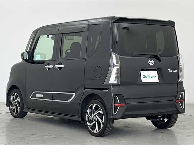 ダイハツ タント カスタム RS スタイルセレクション 宮城県 2022(令4)年 5.4万km ブラックマイカメタリック スマートアシスト/・全車速追従機能付ＡＣＣ/・衝突軽減ブレーキ/・車線逸脱警報/・レーンキープコントロール/・ハイビームアシスト/・標識認識機能/純正9インチナビ/・CD.DVD.SD.BT.USB.HDMI/フルセグTV/バックモニター/両側パワースライドドア/運転席ロングスライドシート/ハーフレザーシート/・前席シートヒーター/ビルトインETC/純正ドライブレコーダー（前方のみ）/LEDヘッドライト/LEDフォグランプ/アイドリングストップ/横滑り防止装置/プッシュスタート/スマートキー/純正15インチアルミホイール/純正フロアマット/後席ロールサンシェード