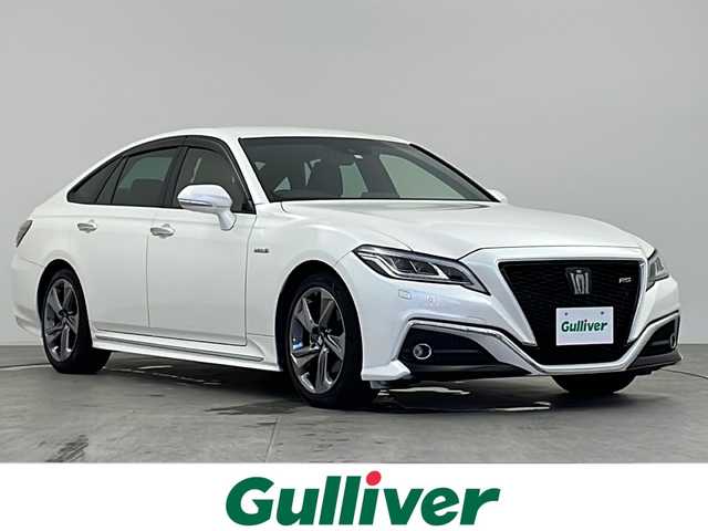 トヨタ クラウン ハイブリッド RS アドバンス 千葉県 2018(平30)年 6.7万km ホワイトパールクリスタルシャイン トヨタセーフティセンス/・プリクラッシュセーフティ/・レーンディパーチャーアラート/・ブラインドスポットモニター/・ロードサインアシスト/・クリアランスソナー/ナビ付ディスプレイオーディオ/CD BT AUX USB フルセグ/バックカメラ/レーダークルーズコントロール/LEDオートライト/ハーフレザーシート/メモリ付きパワーシート/シートヒーター/ステアリングヒーター/純正18インチアルミホイール/パーキングスイッチ/ブレーキホールド/パドルシフト/プッシュスタート/スマートキー/ビルトインETC2.0