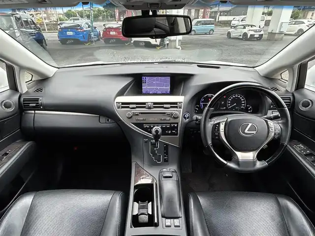 レクサス ＲＸ 450h バージョンL エアサス 茨城県 2014(平26)年 7.8万km ホワイトパールクリスタルシャイン 純正ナビ/フルセグテレビ/Bluetooth接続/DVD再生/バックカメラ/クルーズコントロール/クリアランスソナー/本革シート/LEDヘッドライト/D＋N席シートヒーター/D＋N席パワーシート/１００V充電/USB入力端子/純正１９インチAW/電動リアゲート/エアサスペンション/ビルトインETC