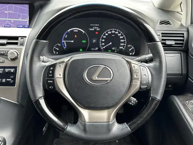 レクサス ＲＸ 450h バージョンL エアサス 茨城県 2014(平26)年 7.8万km ホワイトパールクリスタルシャイン 純正ナビ/フルセグテレビ/Bluetooth接続/DVD再生/バックカメラ/クルーズコントロール/クリアランスソナー/本革シート/LEDヘッドライト/D＋N席シートヒーター/D＋N席パワーシート/１００V充電/USB入力端子/純正１９インチAW/電動リアゲート/エアサスペンション/ビルトインETC
