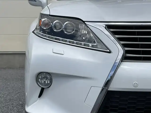 レクサス ＲＸ 450h バージョンL エアサス 茨城県 2014(平26)年 7.8万km ホワイトパールクリスタルシャイン 純正ナビ/フルセグテレビ/Bluetooth接続/DVD再生/バックカメラ/クルーズコントロール/クリアランスソナー/本革シート/LEDヘッドライト/D＋N席シートヒーター/D＋N席パワーシート/１００V充電/USB入力端子/純正１９インチAW/電動リアゲート/エアサスペンション/ビルトインETC