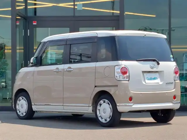 ダイハツ ムーヴ キャンバス X メイクアップ リミテッド SAⅢ 東京都 2019(平31)年 4.1万km パールホワイトⅢ/ナチュラルベージュマイカメタリック 2トーン 純正ナビ/アラウンドビューモニター/ワンオーナー/純正フロアマット/プッシュスタート/フロントフォグランプ/フルセグテレビ/Bluetooth/衝突軽減ブレーキ/横滑り防止装置/キーレスエントリー/USB入力端子/両側パワースライドドア/オートマティックハイビーム/新車保証書/取扱説明書