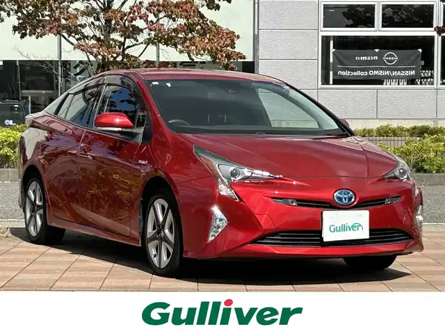 トヨタ プリウス A ツーリングセレクション 福島県 2017(平29)年 7.9万km エモーショナルレッド 純正SDナビ/バックカメラ/AM/FM/TV/BT/前席シートヒーター/レーダークルーズコントロール/プリクラッシュセーフティ/ヘッドアップディスプレイ/パーキングアシスト/レーンキープアシスト/オートハイビーム/LEDオートライト/防眩ミラー/ビルトインETC/純正17インチAW