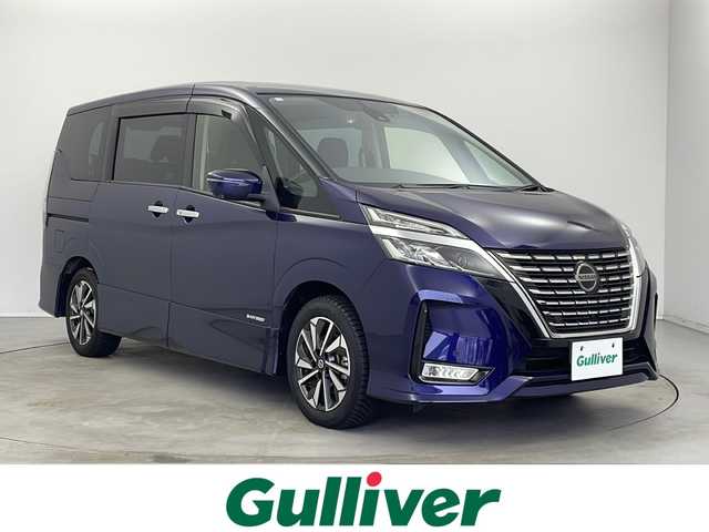 日産 セレナ ハイウェイスター V 新潟県 2020(令2)年 6.3万km アズライトブルー 　ワンオーナー/　純正10インチナビ/　フルセグテレビ/　全方位モニター/　フリップダウンモニター/　アイドリングストップ/　ウィンカーミラー/　クルーズコントロール/　ドアバイザー/　両側パワースライドドア/　ETC/　LEDヘッドライト