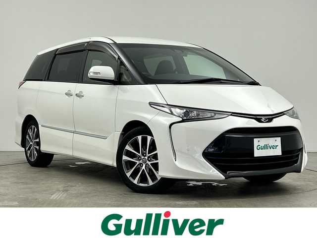 トヨタ エスティマ アエラス プレミアム 三重県 2016(平28)年 1.9万km ホワイトパールクリスタルシャイン /禁煙車//純正ナビ/（ＣＤ．ＤＶＤ．ＳＤ．ＢＴ．フルセグTV）//バックカメラ//12インチフリップダウンモニター//Toyota Safety Sense C//両側パワースライドドア//クルーズコントロール//ドライブレコーダー//ビルトインＥＴＣ２．０//オートハイビーム//ハーフレザーシート//スマートキー