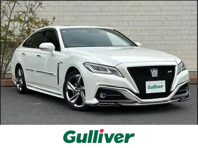 トヨタ クラウン ハイブリッド RS 茨城県 2019(令1)年 4.3万km ホワイトパールクリスタルシャイン 純正ナビ/サンルーフ/パワーシート　/シートヒーター　/ハンドルヒーター　/クルーズコントロール　/追尾走行/バックモニター/純正タイヤ　/純正フロアマット　/ＵＳＢ入力端子　/コーナーセンサー前後　/フルセグ　/ＡＭ/ＦＭ