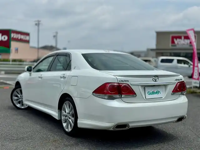 トヨタ クラウン アスリート 滋賀県 2010(平22)年 7.4万km ホワイトパールクリスタルシャイン 純正メーカーナビ/　フルセグ HDD AM FM/バックカメラ/ドライブレコーダー/ビルトインETC/クルーズコントロール/スマートキー×2/プッシュスタート/純正フロアマット/純正ドアバイザー/アルファード純正18インチアルミ/ステアリングスイッチ/