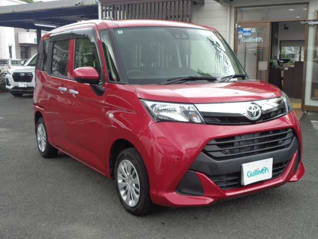トヨタ タンク X S 鹿児島県 2020(令2)年 4.5万km マゼンタベリーマイカM ワンオーナー/純正ナビNSCN-W68/ Bluetoothオーディオ　地デジTV/ バックカメラ/スマートキー×2/プッシュスタート/左パワースライドドア/アイドリングストップ/ビルトインETC/新車保証書　取説有り