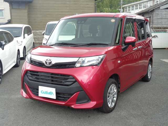 トヨタ タンク X S 鹿児島県 2020(令2)年 4.5万km マゼンタベリーマイカM ワンオーナー/純正ナビNSCN-W68/ Bluetoothオーディオ　地デジTV/ バックカメラ/スマートキー×2/プッシュスタート/左パワースライドドア/アイドリングストップ/ビルトインETC/新車保証書　取説有り