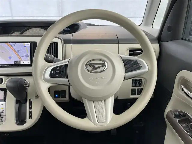 ダイハツ ムーヴ キャンバス G メイクアップ リミテッド　SAⅢ 千葉県 2021(令3)年 4.4万km パールホワイトⅢ/ナチュラルベージュマイカメタリック 2トーン 社外メモリナビ　/全方位カメラ　/Ｂｌｕｅｔｏｏｔｈ接続あり　/ＣＤ再生あり　/ＥＴＣ　/シートヒーター　/両側パワースライドドア /スマートアシストIII /LEDヘッドライト /スマートキー /アイドリングストップ