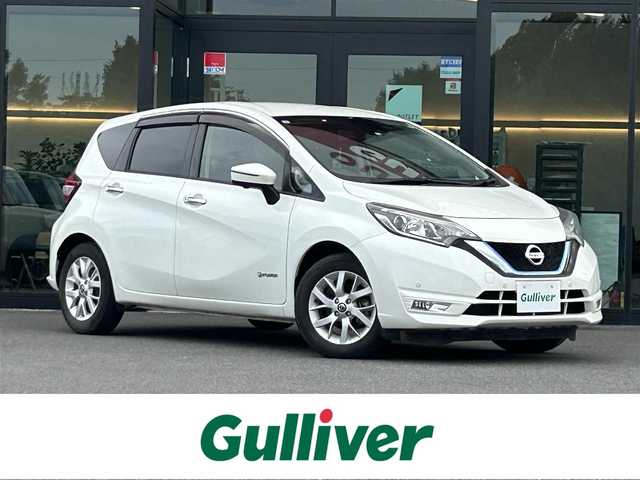 日産 ノート e－パワー メダリスト 栃木県 2019(令1)年 4.6万km ブリリアントホワイトパール インテリジェントエマージェンシーブレーキ/純正ナビ/フルセグTV DVD Bluetooth /アラウンドビューモニター/ETC/ハーフレザーシート/レーダークルーズコントロール/純正フロアマット/LEDオートライト/フォグランプ/純正アルミホイール/コーナーセンサー/スマートキー/プッシュスタート/ドアバイザー/横滑り防止装置