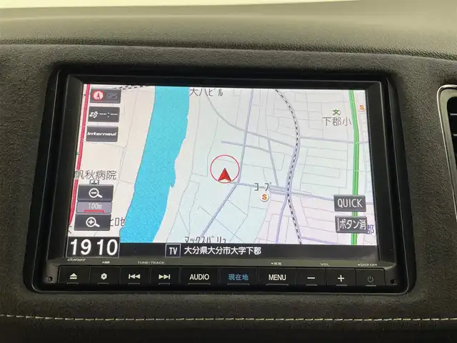 ホンダ ヴェゼル ハイブリッド RS ホンダセンシング 大分県 2019(令1)年 1.9万km プレミアムクリスタルブルークリスタル 純正ナビ/CD/DVD/BT/ワンセグ/ETC/電子パーキング/オートホールド/シートヒーター（Ｄ／Ｎ）/ホンダセンシング/衝突軽減ブレーキ/レーンキープアシスト/先行発進お知らせ/レーダークルーズ/バックカメラ/ハーフレザーシート/スペアキー×１