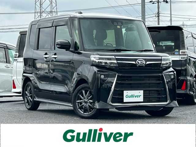 ダイハツ タント カスタム X 千葉県 2023(令5)年 1.4万km ブラックマイカメタリック 社外メモリナビ/CD/DVD/Bluetooth/フルセグTV/前後ドライブレコーダー/ETC/バックカメラ/両側パワースライドドア/衝突被害軽減システム/標識認識機能/誤発進抑制機能/ふらつき警報/先行車発進お知らせ/レーンキープコントロール/スマートキー/アイドリングストップ/横滑り防止装置/衝突被害軽減システム/ハーフレザーシート/前席シートヒーター/社外14インチアルミホイール/社外フロアマット/保証書・取扱説明書/ナビ取扱説明書