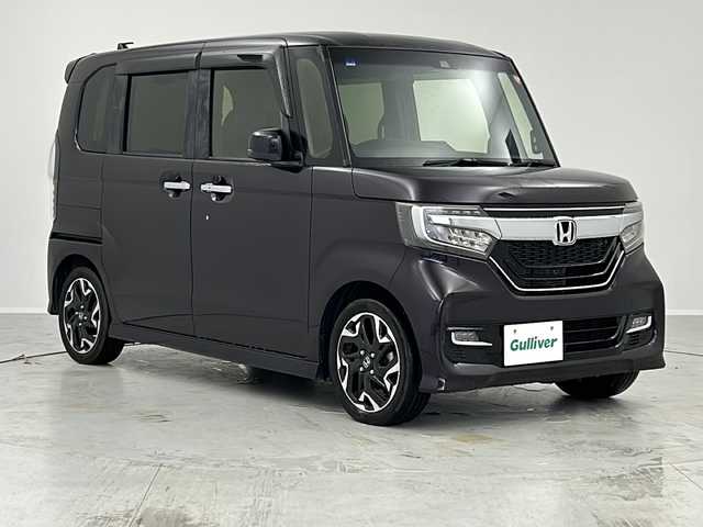 ホンダ Ｎ ＢＯＸ カスタム G L ターボ ホンダセンシング 福島県 2018(平30)年 4.5万km プレミアムベルベットパープル・パール ホンダセンシング /純正8インチナビ/　　CD/DVD/BT/フルセグ /バックカメラ /両側パワースライドドア /レーダークルーズコントロール /LEDオートライト /ハーフレザーシート /純正15インチアルミホイール/パドルシフト /ステアリングスイッチ/純正ETC