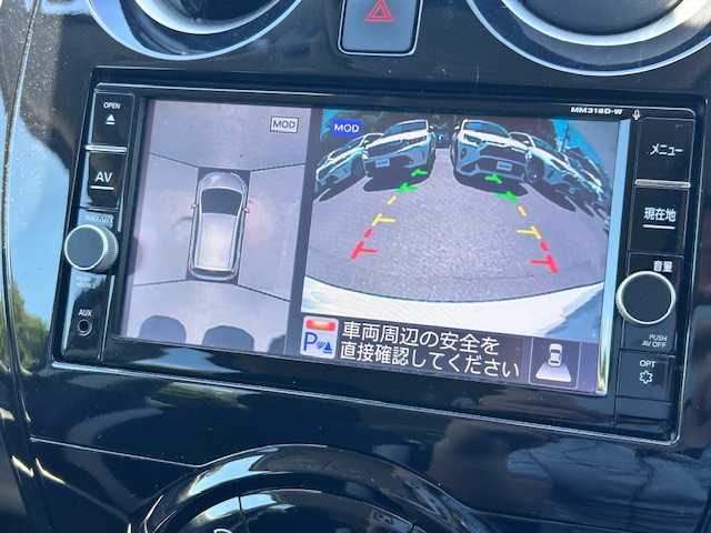 日産 ノート X 大阪府 2018(平30)年 3万km ブリリアントホワイトパール ナビ　/フルセグ　/Bluetooth　/全方位カメラ　/デジタルインナーミラー　/前後コーナーセンサー　/LEDヘッドライト　/オートライト　/ETC　/スマートキー　/フロアーマット