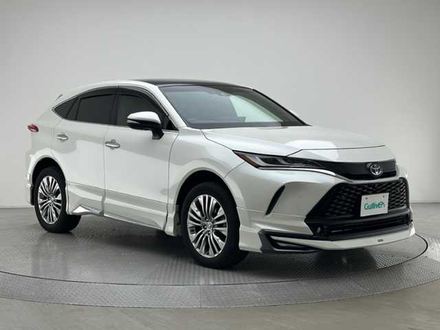 トヨタ ハリアー ハイブリッド Z レザーパッケージ 兵庫県 2021(令3)年 5.1万km ホワイトパールクリスタルシャイン トヨタセーフティセンス/レーダークルーズコントロール/モデリスタエアロ/ガラスルーフ/レーザーシート/パワーシート/シートヒーター＆エアシーター/純正ナビ＆フルセグTV/（AM＆FM＆BT）/全方位カメラ/デジタルインナー/HUD/ETC2.0/JBLプレミアムサウンド/電動格納ミラー/ウィンカーミラー/ステアリングヒーター/オートライト/LEDライト/パワーバックドア/純正19inアルミホイール/ブレーキホールド/電子パーキング/スマートキー/プッシュスタート/フロアマット