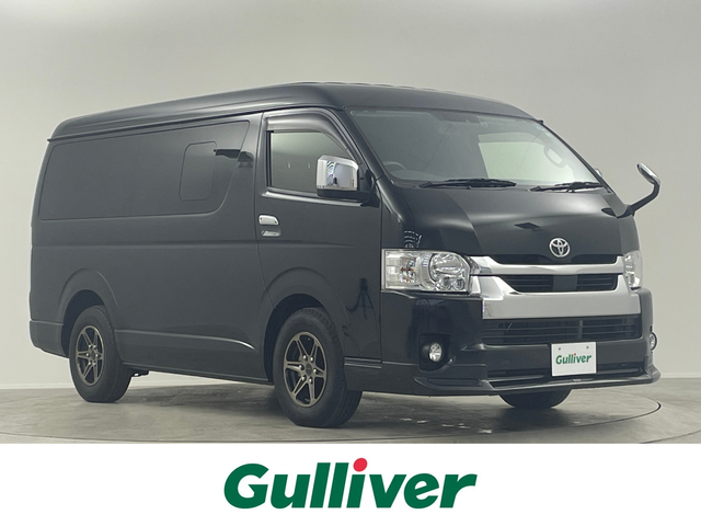 トヨタ ハイエース GL 埼玉県 2022(令4)年 1.8万km ブラックマイカ モデリスタエアロ　純正ナビ　バックカメラ　ドライブレコーダー　１００Ｖ電源　レーンキープアシスト　衝突軽減システム　純正ＬＥＤヘッドライト　片側パワースライド　スマートキー　ＥＴＣ２．０　禁煙車