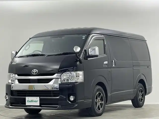 トヨタ ハイエース GL 埼玉県 2022(令4)年 1.8万km ブラックマイカ モデリスタエアロ　純正ナビ　バックカメラ　ドライブレコーダー　１００Ｖ電源　レーンキープアシスト　衝突軽減システム　純正ＬＥＤヘッドライト　片側パワースライド　スマートキー　ＥＴＣ２．０　禁煙車