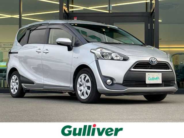 トヨタ シエンタ ハイブリッド X 東京都 2016(平28)年 9.6万km シルバーM セーフティセンス/プリクラッシュセーフティ/レーンキープアシスト/オートハイビーム/純正SDナビ/CD/DVD/BT/AM/FM/TV/バックカメラ/片側パワースライドドア/ETC