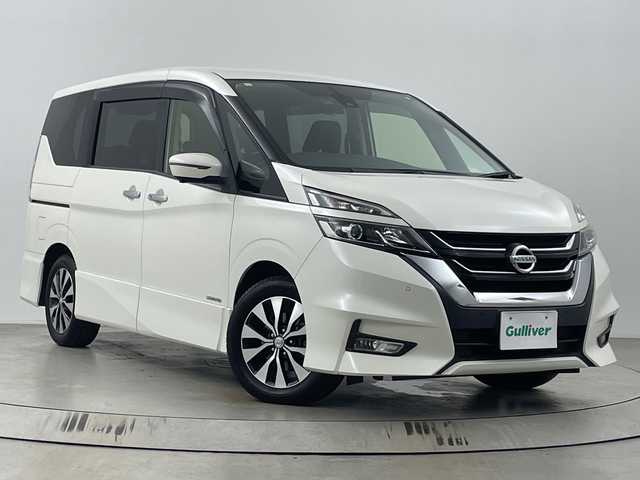 日産 セレナ ハイウェイスターVセレクションⅡ 埼玉県 2019(平31)年 4.2万km ブリリアントホワイトパール 純正フリップダウンモニター/純正9インチナビ　MM518D-L/全方位カメラ/前方ドライブレコーダー/ETC/自動駐車システム/プロパイロット/車線逸脱警報/衝突軽減ブレーキ/標識認識機能/電子パーキングシステム/オートブレーキホールド/デジタルインナーミラー/両側パワースライドドア/プッシュスタート/ステアリングリモコン/ウィンカーミラー/フロントフォグランプ/純正フロアマット/純正ドアバイザー/純正16インチアルミホイール