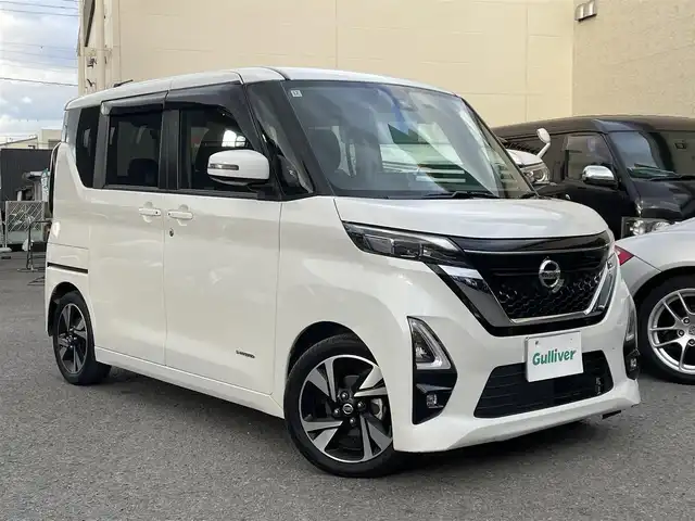 日産 ルークス HWS Gターボ プロパイロットED 和歌山県 2020(令2)年 4.2万km ホワイトパール プロパイロット/エマージェンシーブレーキ/ACC/純正9インチメモリーナビ・フルセグTV・CD・DVD/　Bluetooth・AUX/全方位カメラ/両側パワースライドドア/LEDヘッドライト/前後ドライブレコーダー/オートホールドPブレーキ/スマートキー/スペアキー/保証書/取扱説明書