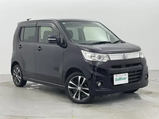 スズキ ワゴンＲ スティングレー T 富山県 2013(平25)年 3万km ミステリアスバイオレットパール 社外ナビ（AM/FM/ワンセグ）/アイドリングストップ/純正アルミホイール/社外フロアマット/オートキセノンライト/フォグライト/革巻きステアリング/ステアリングスイッチ/パドルシフト/プッシュスタート/スマートキー/スペアキー