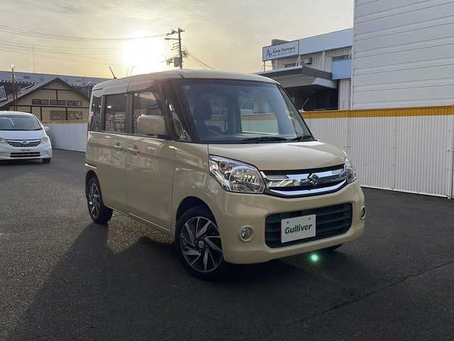 スズキ スペーシア G リミテッド 宮城県 2016(平28)年 4.1万km シフォンアイボリーM ディーラー純正ナビ/フルセグTV/Bluetooth/片側パワースライドドア/全周囲モニター/D/Nシートヒーター/衝突被害軽減システム/レーンキープアシスト/オートライト/純正マット/純正AW