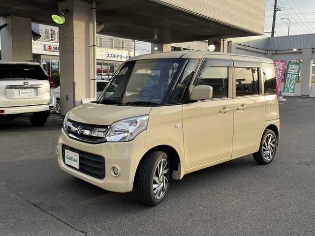 スズキ スペーシア G リミテッド 宮城県 2016(平28)年 4.1万km シフォンアイボリーM ディーラー純正ナビ/フルセグTV/Bluetooth/片側パワースライドドア/全周囲モニター/D/Nシートヒーター/衝突被害軽減システム/レーンキープアシスト/オートライト/純正マット/純正AW