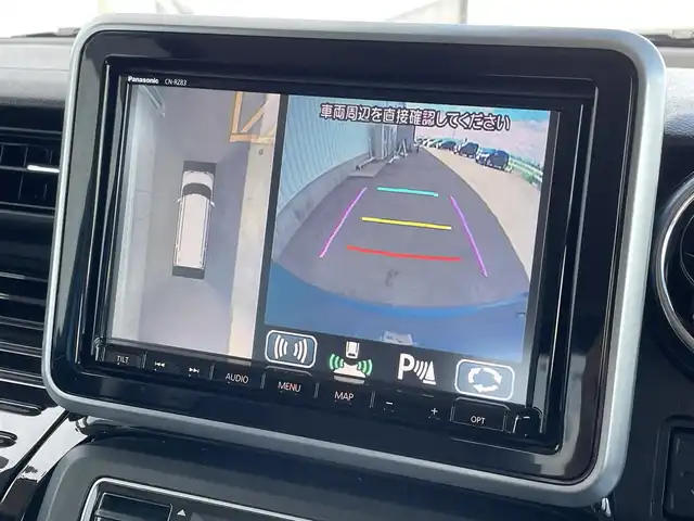 スズキ スペーシア カスタム HYBRID XS 佐賀県 2018(平30)年 1.5万km ブリスクブルーM 純正8インチSDナビゲーション/・フルセグTV/CD/DVD/SD/Bluetooth/全方位モニター/前方ドライブレコーダー/ビルトインETC/ヘッドアップディスプレイ/両側パワースライドドア/天井サーキュレーター/ハーフレザーシート/D席シートヒーター/後席サンシェード/ISOFIX対応/革巻きステアリング/ステアリングリモコン/純正15インチアルミホイール/純正LEDヘッドライト/・オートマチックハイビーム/純正LEDフォグランプ/純正フロアマット/純正ドアバイザ―/デュアルセンサーブレーキサポート/車線逸脱警報機能/パーキングセンサー