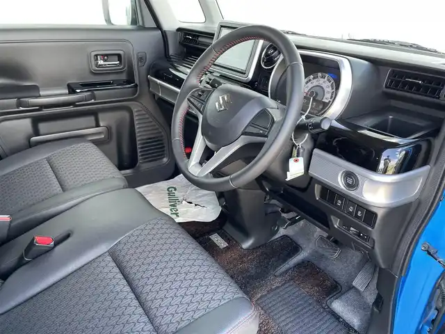 スズキ スペーシア カスタム HYBRID XS 佐賀県 2018(平30)年 1.5万km ブリスクブルーM 純正8インチSDナビゲーション/・フルセグTV/CD/DVD/SD/Bluetooth/全方位モニター/前方ドライブレコーダー/ビルトインETC/ヘッドアップディスプレイ/両側パワースライドドア/天井サーキュレーター/ハーフレザーシート/D席シートヒーター/後席サンシェード/ISOFIX対応/革巻きステアリング/ステアリングリモコン/純正15インチアルミホイール/純正LEDヘッドライト/・オートマチックハイビーム/純正LEDフォグランプ/純正フロアマット/純正ドアバイザ―/デュアルセンサーブレーキサポート/車線逸脱警報機能/パーキングセンサー