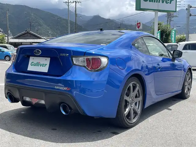 スバル ＢＲＺ S 愛媛県 2014(平26)年 7.3万km WRブルーマイカ ENKEI18インチAW(ADVANタイヤ)/TANABEマフラー(純正あり)/HKS製HIPERMAXダンパー/BLITZ製FLDメーター/タワーバー/社外7インチナビ【MDV-L505W】/　CD/DVD/Bluetooth/フルセグTV/バックカメラ/前後ドライブレコーダー/プッシュスタート/ETC/ルームミラー型GPSレーダー/電動格納ミラー/フロアマット