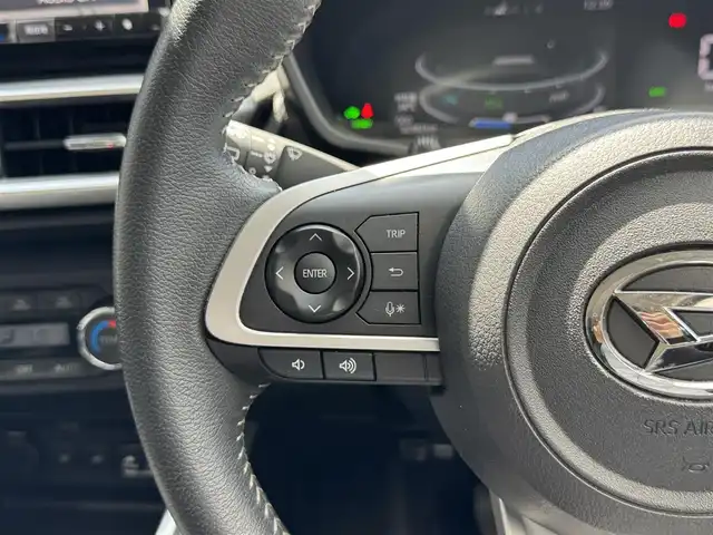 ダイハツ ロッキー プレミアム G HEV 滋賀県 2021(令3)年 5.3万km レーザーブルークリスタルシャイン ナビ/フルセグ/バックカメラ/コーナーセンサー/レーンキープアシスト/衝突軽減装置/クルーズコントロール/スマートアシスト/LEDヘッドライト/シートヒーター（前席）/ハーフレザーシート/純正16インチアルミホイール/プッシュスタート
