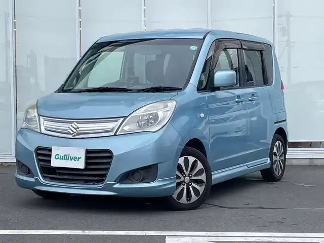 スズキ ソリオ X DJE 神奈川県 2014(平26)年 13.1万km フィズブルーパールメタリック 社外Ｐａｎａｓｏｎｉｃ製ナビ　　/片側パワースライドドア　/クルーズコントロール　/スマートキー　/ビルトインＥＴＣ　/純正フロアマット　/ハロゲンヘッドライト　/ドアバイザー　/電動格納ミラー　