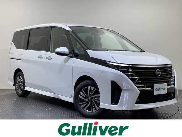 日産 セレナ e－パワー ハイウェイスター V 愛媛県 2025(令7)年 0.1千km プリズムホワイト 登録済未使用車 純正12.3型ナビ Bluetooth アダプティブクルーズコントロール プロパイロット 衝突被害軽減ブレーキ レーンアシスト 両側電動スライドドア 前後コーナーセンサー ETC 禁煙車