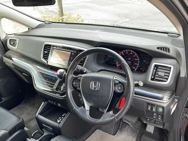 ホンダ オデッセイ アブソルート 福島県 2014(平26)年 11.2万km プレミアムヴィーナスブラックP 純正ナビゲーション/【CD/DVD/USB/HDMI/TV】/アラウンドビューモニター/ビルトインETC/フリップダウンモニター/両側電動スライドドア/クルーズコントロール/パドルシフト/ステアリングリモコン/アイドリングストップ/LEDオートライト/LEDフォグランプ/純正フロアマット/純正ドアバイザー