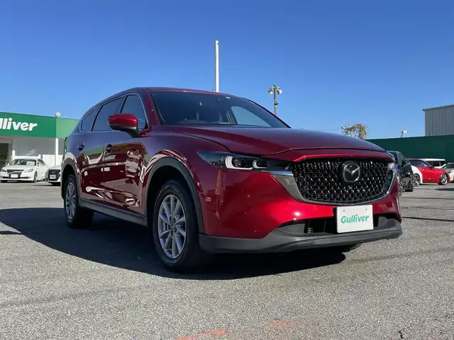 マツダ ＣＸ－８ XD スマートエディション 千葉県 2023(令5)年 5.5万km ソウルレッドクリスタルM スマートブレーキサポート/360°カメラ/10.25インチマツダコネクトナビ/運転席パワーシート/前席シートヒーター/パワーバックドア/クルージング&トラフィックサポート/レーダークルーズコントロール/レーンキープアシスト/速度標識警報/車線逸脱警報/ブラインドスポットモニター/ヘッドアップディスプレイ/前後コーナーセンサー/アダプティブLEDヘッドライト/ワイヤレス充電/ステアリングヒーター/純正17インチアルミホイール/サイド＆カーテンエアバッグ