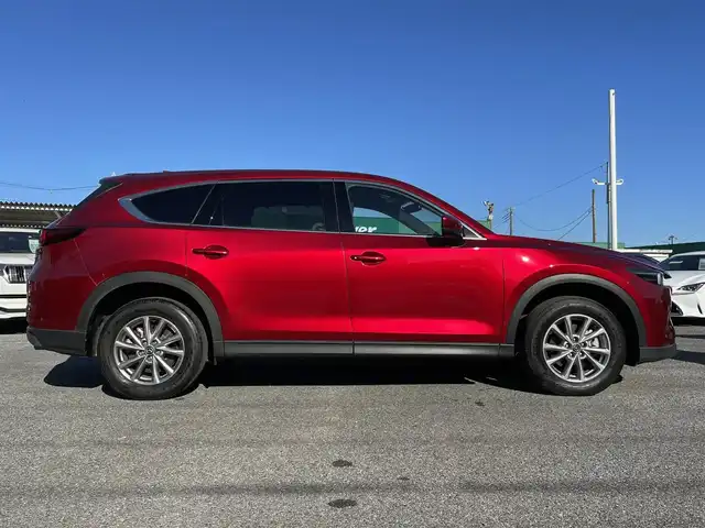 マツダ ＣＸ－８ XD スマートエディション 千葉県 2023(令5)年 5.5万km ソウルレッドクリスタルM スマートブレーキサポート/360°カメラ/10.25インチマツダコネクトナビ/運転席パワーシート/前席シートヒーター/パワーバックドア/クルージング&トラフィックサポート/レーダークルーズコントロール/レーンキープアシスト/速度標識警報/車線逸脱警報/ブラインドスポットモニター/ヘッドアップディスプレイ/前後コーナーセンサー/アダプティブLEDヘッドライト/ワイヤレス充電/ステアリングヒーター/純正17インチアルミホイール/サイド＆カーテンエアバッグ