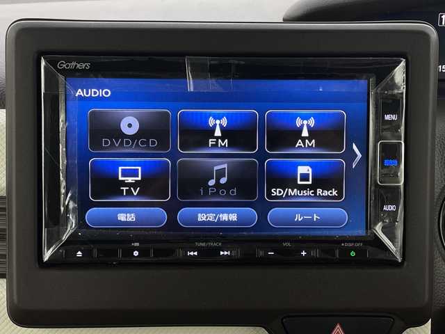 ホンダ Ｎ ＢＯＸ EX 新潟県 2021(令3)年 1.6万km クリスタルブラックパール 純正メモリナビ　型式VXM-224VFi/CD/DVD/BT/バックカメラ/フルセグ/片側パワースライドドア/ETC/シートヒーター　D席/N席/キセノン/コーナーセンサー/オートライト/ホンダセンシング