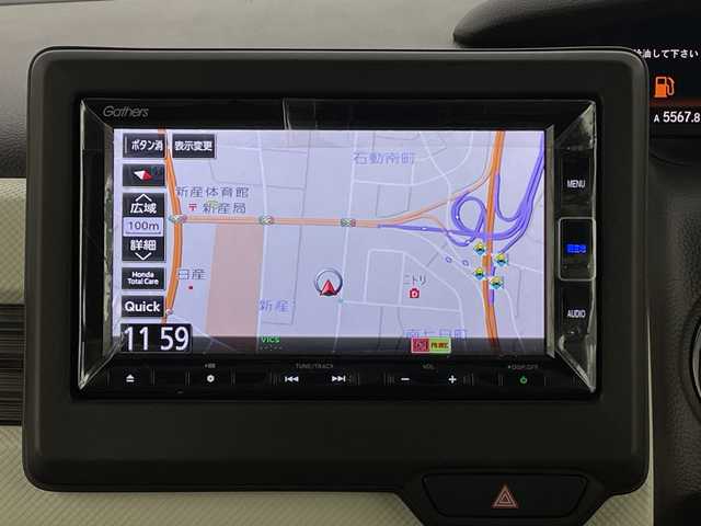 ホンダ Ｎ ＢＯＸ EX 新潟県 2021(令3)年 1.6万km クリスタルブラックパール 純正メモリナビ　型式VXM-224VFi/CD/DVD/BT/バックカメラ/フルセグ/片側パワースライドドア/ETC/シートヒーター　D席/N席/キセノン/コーナーセンサー/オートライト/ホンダセンシング