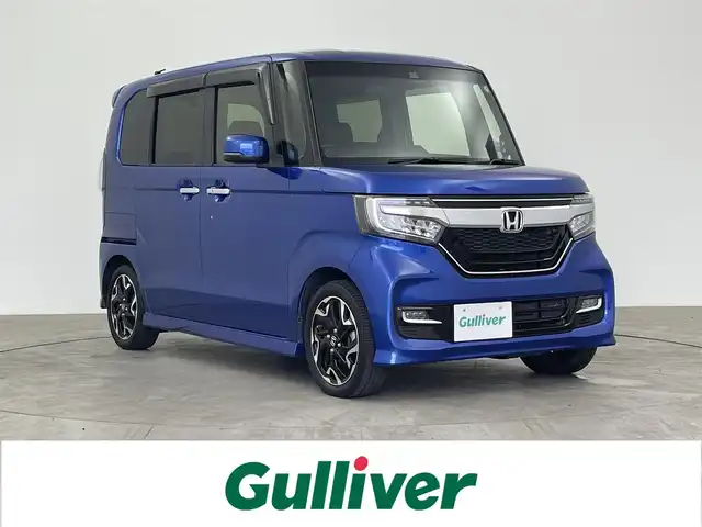 ホンダ Ｎ ＢＯＸ カスタム G L ターボ ホンダセンシング 大分県 2018(平30)年 7.5万km ブリリアントスポーティブルーメタリック2トーン ホンダセンシング/・衝突軽減ブレーキ/・誤発進抑制機能/・後方誤発進抑制機能/・歩行者低減ステアリング/・アダブティブクルーズコントロール/・車線維持支援システム/・路外逸脱抑制機能/純正ディスプレイオーディオ/バックカメラ/ビルトインETC/ハーフレザーシート/パドルシフト/両側パワースライドドア/LEDオートライト/純正アルミホイール/スマートキー