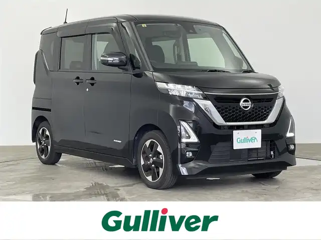 日産 ルークス ハイウェイスター X 大分県 2020(令2)年 1.9万km ブラック 純正１０型ナビ　/全方位カメラ/片側電動スライドドア　/純正ドラレコ　/ＥＴＣ/ＬＥＤオートライト　/フォグランプ/前後コーナーセンサー　/純正アルミホイール/純正フロアマット　/セーフティシールド