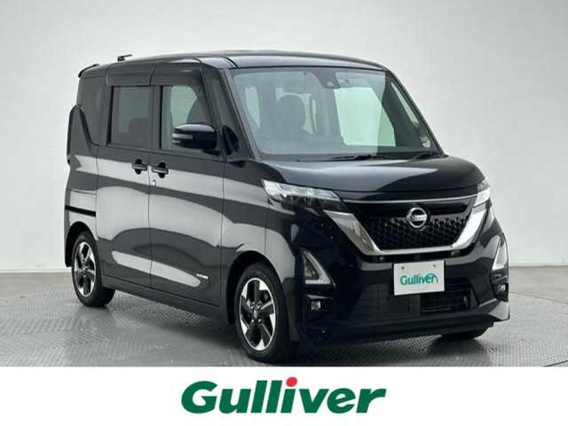 日産 ルークス ハイウェイスター X 兵庫県 2020(令2)年 1.9万km ブラック 純正１０型ナビ　/全方位カメラ/片側電動スライドドア　/純正ドラレコ　/ＥＴＣ/ＬＥＤオートライト　/フォグランプ/前後コーナーセンサー　/純正アルミホイール/純正フロアマット　/セーフティシールド