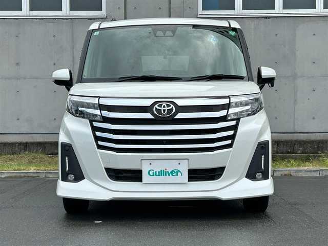 トヨタ ルーミー カスタムG－T 静岡県 2021(令3)年 4.1万km パールホワイトⅢ Toyota Safety Sense/社外9インチメモリーナビ(AVIC-RQ911)/　AM FM CD DVD Bluetooth AUX/ビルトインETC/ドライブレコーダー/LEDオートヘッドライト/デジタルルームミラー/シートヒーター(前席)/LEDルームライト/両側パワースライドドア/ステアリングスイッチ/スマートキー2本/社外充電ポート/フルセグTV/アラウンドビューモニター