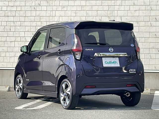 日産 デイズ HWS G ターボ プロパイロットED 山口県 2021(令3)年 2.7万km アメジストパープル プロパイロット/９インチ純正SDナビ【MM321D-L】/（FM/AM/CD/DVD/TV/AUX）/エマージェンシーブレーキ/レーンディパーチャーアラートト/アラウンドビューモニター/ドライブレコーダー（前）/アイドリングストップ/電動格納ミラー/電動パーキング/ブレーキホールド/純正15インチAW/ステアリングスイッチ/オートライト/ETC/LEDヘッドライト/フロントフォグ/ヘッドライトレベリング/プッシュスタート/スマートキー/スペアキー/フルオートエアコン/SOSコール