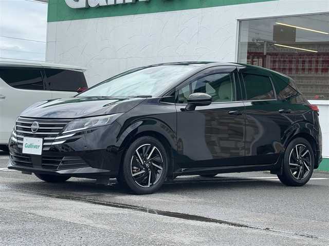 日産 ノート X 徳島県 2024(令6)年 0.8万km スーパーブラック 純正9インチディスプレイオーディオ/　ラジオ/BT/HDMI/USB/全方位カメラ/純正16インチアルミホイール/連動ドライブレコーダー　DH5-D/LEDヘッドライト/電動格納ミラー/コーナーセンサー/純正ドアバイザー/EV MODE/速度標識表示/D-MODE