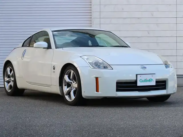 日産 フェアレディ Ｚ 石川県 2007(平19)年 15.3万km ホワイトパール リモコンキー/スペアキー/ステアリングリモコン/純正DVDナビゲーション/バックモニター/HIDライト/電動格納ミラー/純正フロアマット